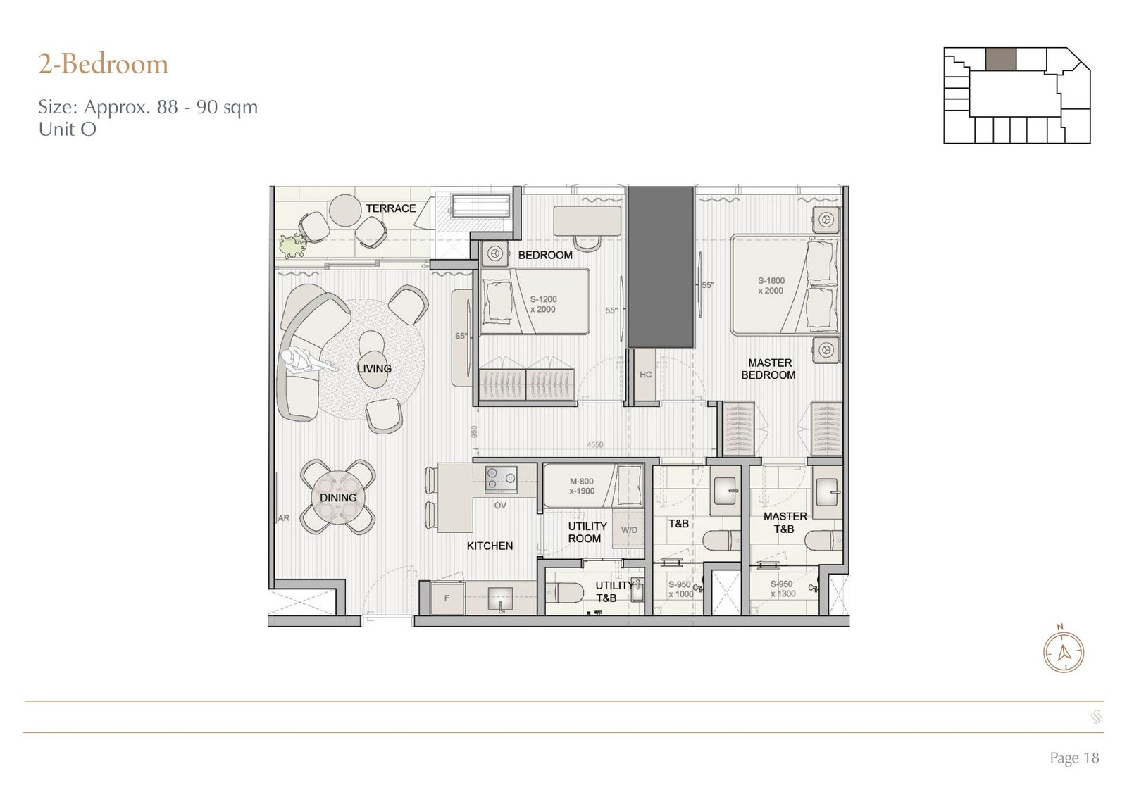 2BR Unit O 88-90 sqm 
